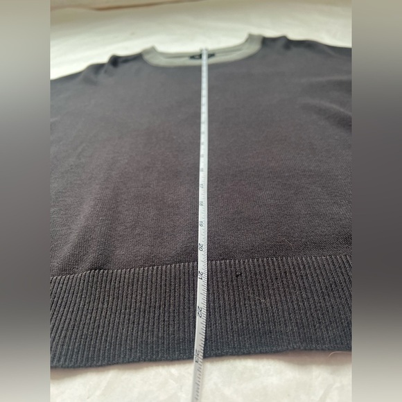 Monrow Colorblock Relaxed Sweater L Faded Black, Bone, Gunmetal Crew Neck - Picture 6 of 9